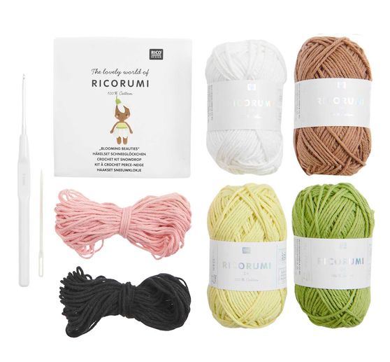 Kit crochet Rico Design Ricorumi « Blooming Beauties »