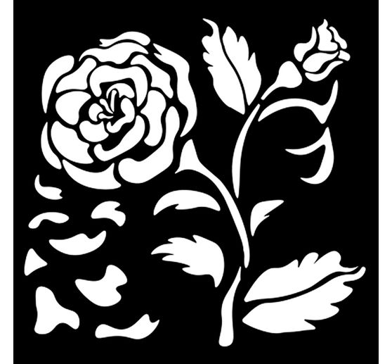 Pochoir « House of Roses », 12 x 12 cm