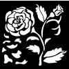 Stencil "House of Roses", 12 x 12 cm Big Rose