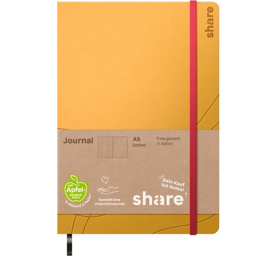 share Carnet de notes A5, quadrillé à pois