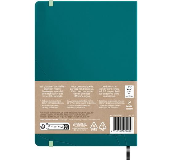 share Carnet de notes A5, quadrillé à pois
