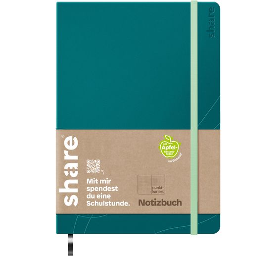 share Carnet de notes A5, quadrillé à pois