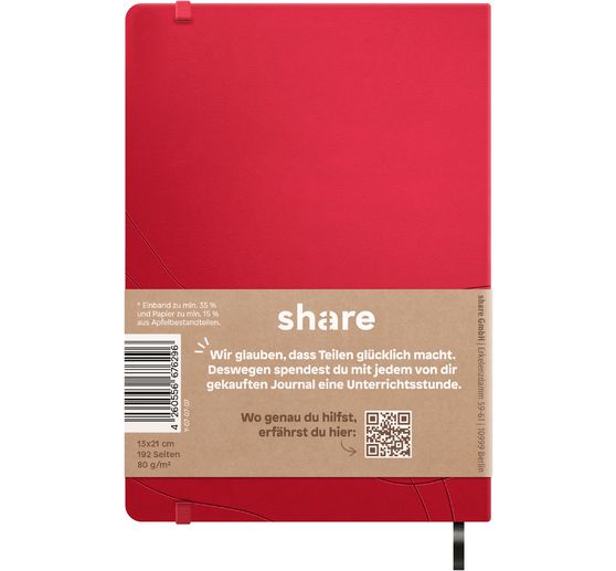 share Carnet de notes A5, quadrillé à pois