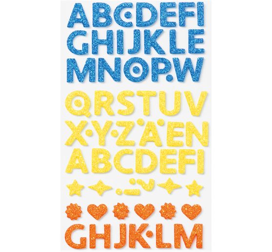 Stickers pailletés en caoutchouc mousse
