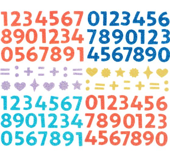 Stickers pailletés en caoutchouc mousse