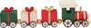 Train en bois miniature, avec 3 wagons cadeaux