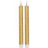 Bougie LED en cire véritable avec minuterie 6/18 heures Or