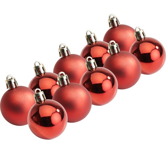 Boules de Noël en plastique, 10 pièces, Ø 4,4 cm