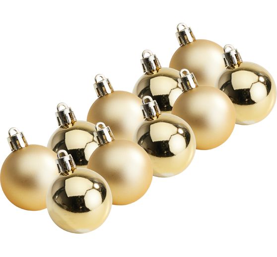 Boules de Noël en plastique, 10 pièces, Ø 4,4 cm