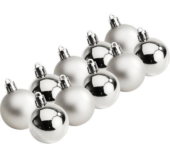 Boules de Noël en plastique, 10 pièces, Ø 4,4 cm