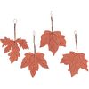 Feuilles d'automne en bois avec breloque Orange