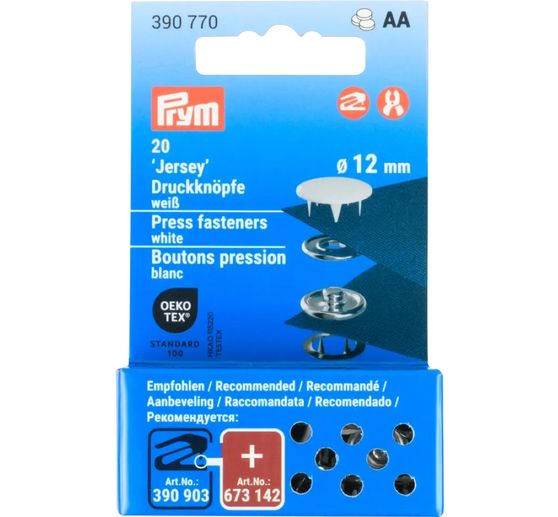 Prym Boutons-pression Jersey, 12 mm, 20 pièces (fr)