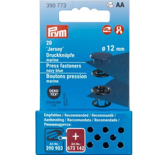 Prym Boutons-pression Jersey, 12 mm, 20 pièces (fr)