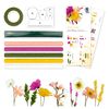 Set de fleurs en papier crépon Jaune