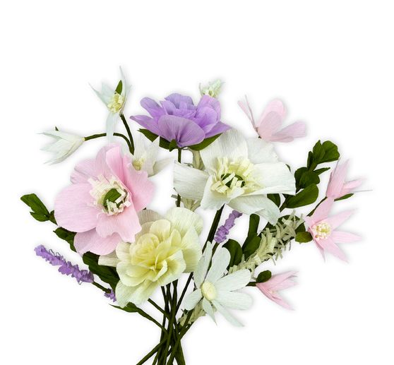 Set de fleurs en papier crépon