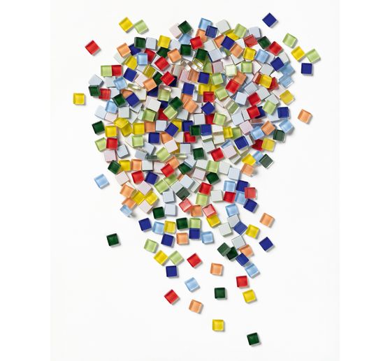 Mix de mosaïques en verre, couleurs assorties