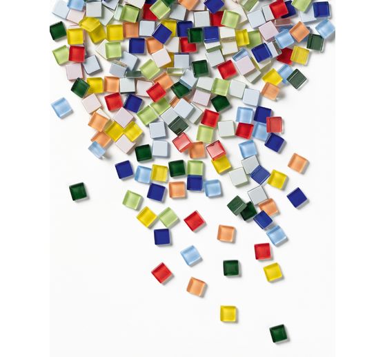 Mix de mosaïques en verre, couleurs assorties