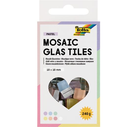 Mix de mosaïques en verre, couleurs assorties