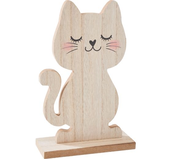 Figurine en bois VBS « Chat »