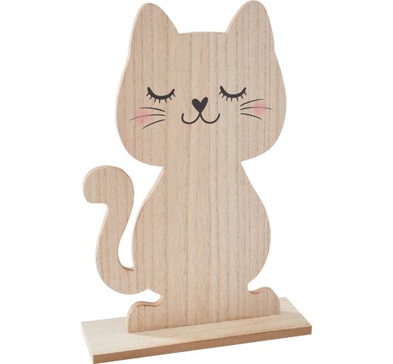 Figurine en bois VBS « Chat »