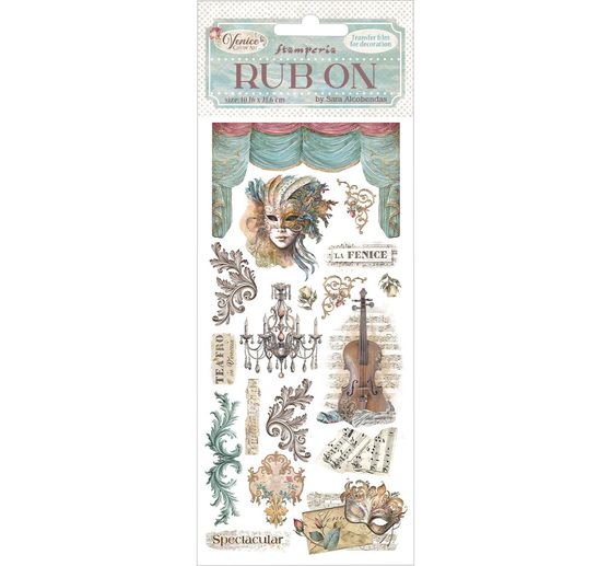 Feuille de décalcomanies Rub On « Venice »