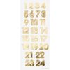 Advent calendar numbers Gold