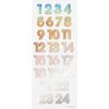 Advent calendar numbers Iridescent