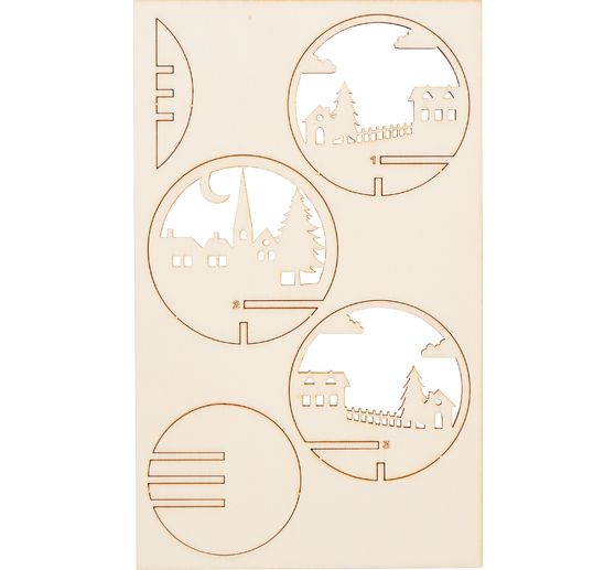 Décoration à emboîter en bois VBS pour boule acrylique