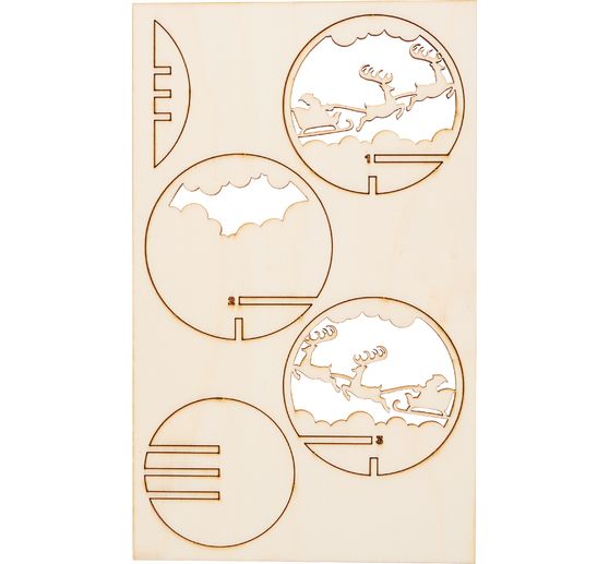 Décoration à emboîter en bois VBS pour boule acrylique
