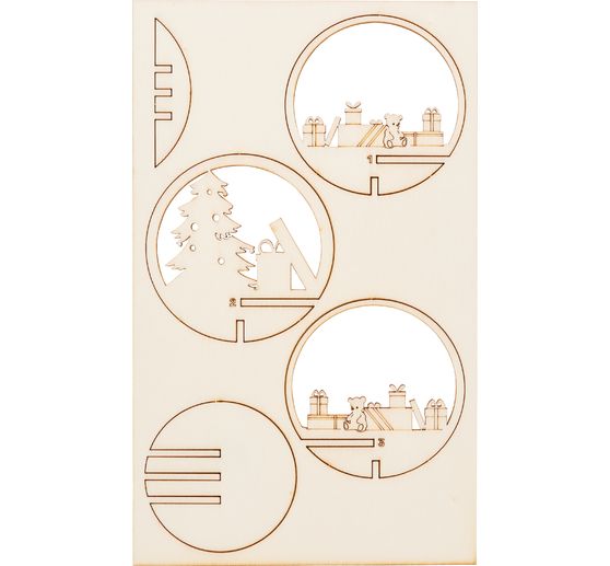 Décoration à emboîter en bois VBS pour boule acrylique