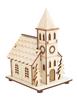 Kit de construction en bois VBS « Église », éclairage LED