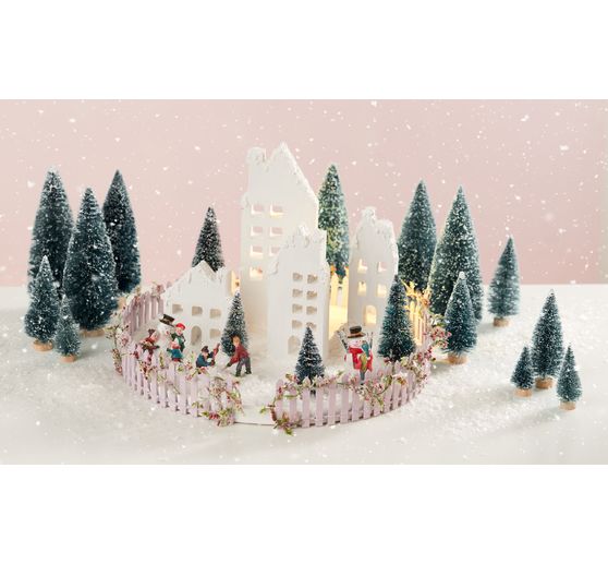 VBS House silhouettes with window, set of 4