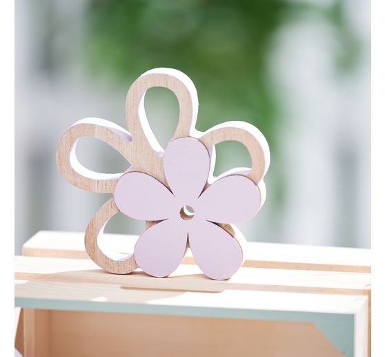 Fleur en bois VBS « Duo »