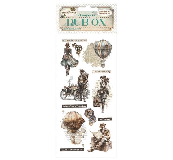 Feuille de décalcomanies Rub On « Voyages Fantastiques »