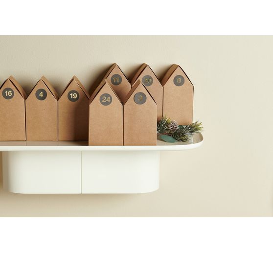 Calendrier de l'Avent maisons en carton
