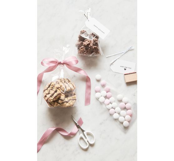 Sachets à soufflet de fond « Transparent » avec ferme-sac