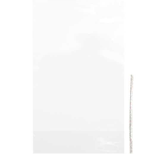 Sachets à soufflet de fond « Transparent » avec ferme-sac