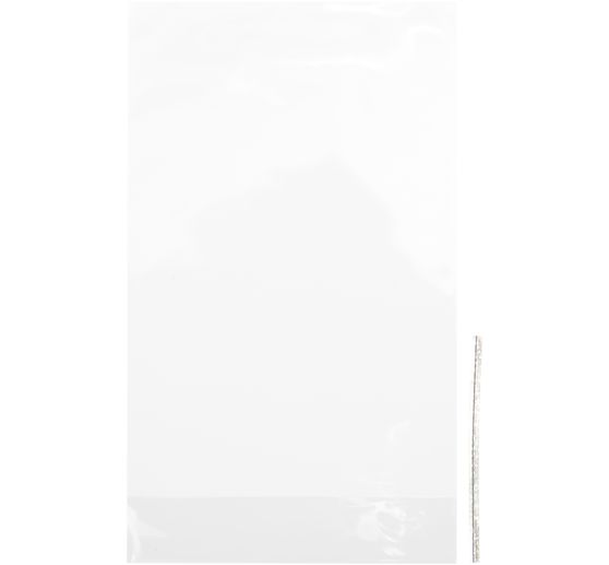 Sachets à soufflet de fond « Transparent » avec ferme-sac