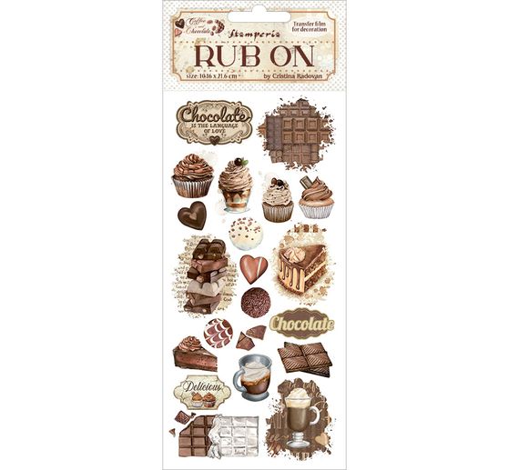 Rub On Transfer paper "Coffee and Chocolate"