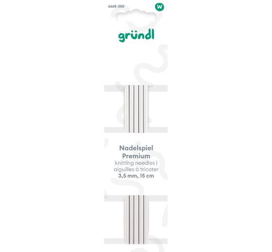 Jeu d'aiguilles double pointe Gründl « Premium »