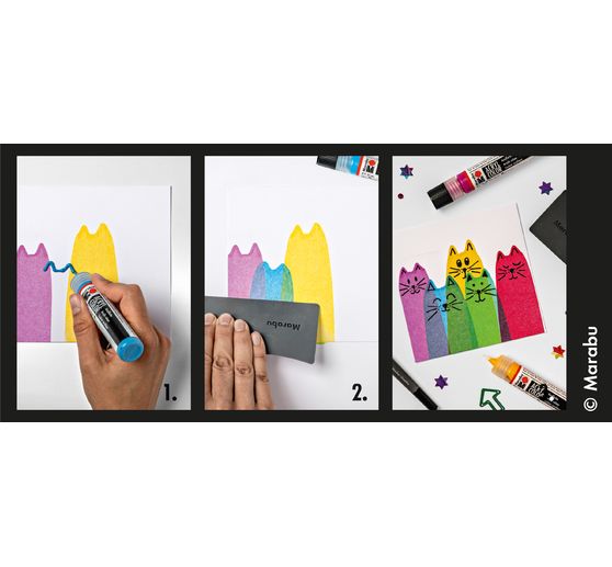 Acryl Color Squeegee Art Set Marabu