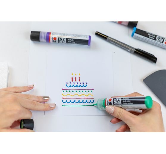 Marabu Acryl Color Squeegee Art Set