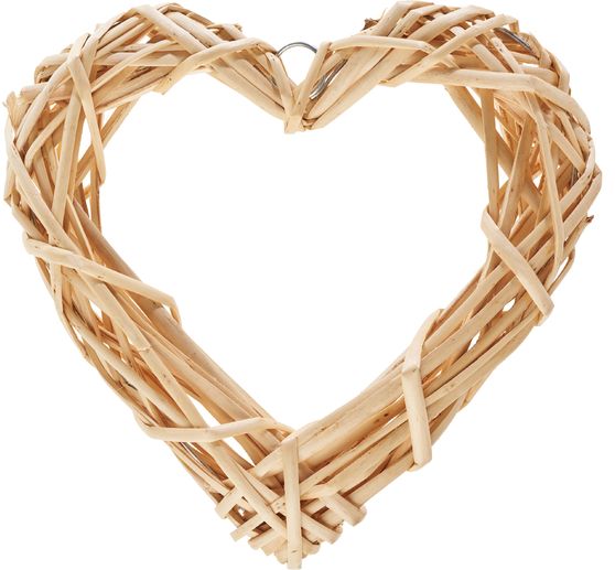 C&oelig;ur en osier &agrave; suspendre