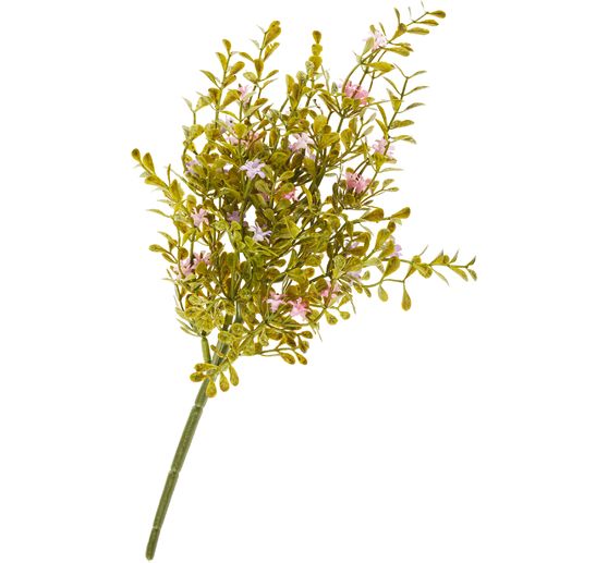 Flower pick with greenery