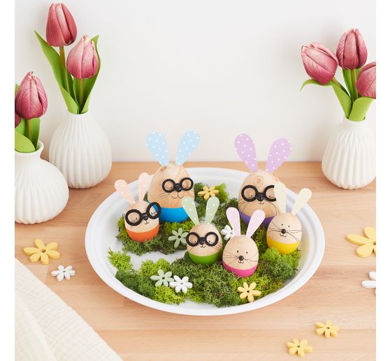 Perles en bois, &Oslash; 8 mm, 85 pc.