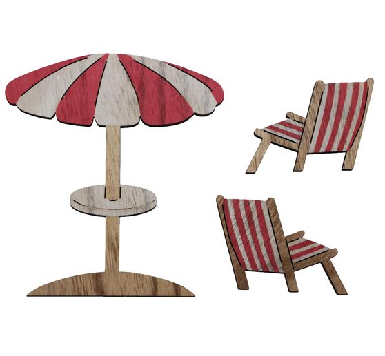 Wooden decoration "Deck chair"