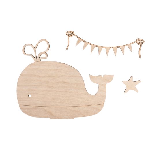 Motif en bois « Baleine »