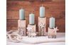 Pillar candle, dipped, pack of 4