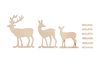 Déco en bois « Cerf et chevreuils », set de 3