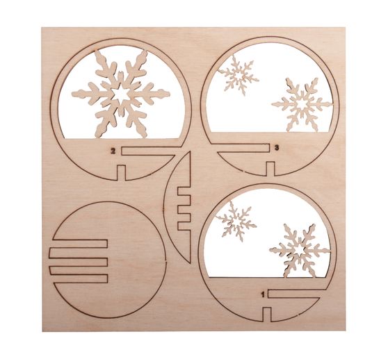 Motif à piquer en bois "Flocon de neige
